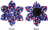 Lionet Paws 4th of July Dog Collar, Cute Flower Design for Medium Large Female Dogs with Sundae L