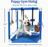 8 19.5" Set Race&Herd Puppy Play Gym, Dog Play Mat, Bungee Straps Interactive Puppy Active Toys - Small Dog Jungle Gym
