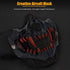 Tactical Half Face Skull Masks for Airsoft, Mesh Mask with Ear Protection for Halloween Paintball Hunting