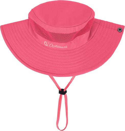 Kids Sun Hat UPF 50+ Protective Bucket Hat for Boys Girls Wide Brim Summer Beach Fishing Safari Adjustable