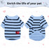 Pet Dog Striped T-Shirt Dogs Cats Cotton Vest Spring Summer Pet Apparel Tee Shirt Suitable for Small and Medium Large Pets French BullDog Bichon
