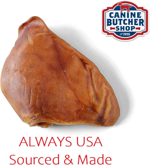 Pig Ears for Large Dogs Made in USA, Natural Dog Treats, 18-Pack, Dog Chew Toys for Aggressive Chewers
