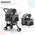 3-in-1 3 Dog Stroller Pet Stroller Folding Cat Strollers for Small/Medium Dogs with Detachable Carrier, Wheels Puppy