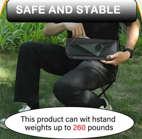 QTYSFE 2026 2pcs Portable Stool, Pocket Chair Fishing Stool, Large Size Adjustable Shoulder Strap Folding Stool, New