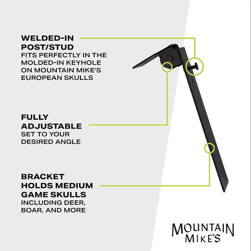 Mountain Mike's Reproductions Deer Positioner European Skull Wall Mount, Black