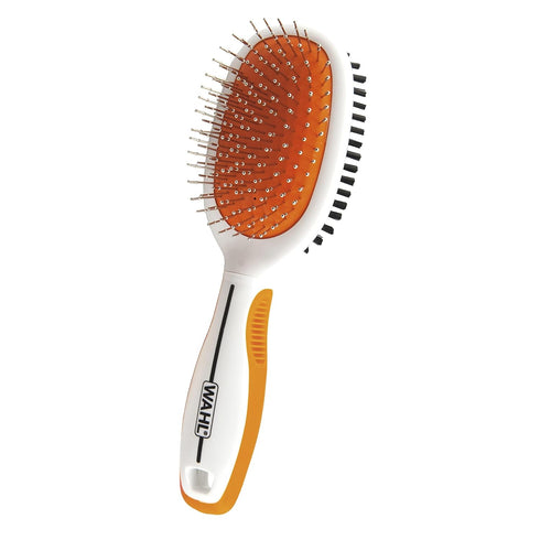 Wahl Premium Pet Double Sided Pin Bristle Brush - Patented Stacked Pin Design for Dogs, Model 858501