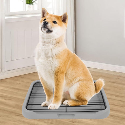 Fockety Dog Potty Tray, Mesh Training Toilet Potty Tray Removable Stable Structure Dog Training Toilet Potty Training