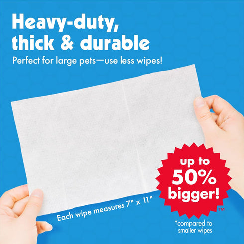 Petkin Big N' Thick Petwipes, 100 ct