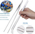 7 in 1 Aquarium Aquascaping Tools Kits, Stainless Steel Plant Tools Tweezers Scissors Scrapers for Fish Tank Cleaning