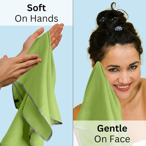 Backpacking 16x28) Ultralight Quick Dry Microfiber Soft Fast Drying Hand and Face Towel Wash Cloth Camping Yoga Hiking