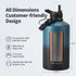 One Gallon Insulated Water Bottle with DIY Stickers, 128oz Large Sports Stainless Steel Jug, Triple Wall Vacuum Cold