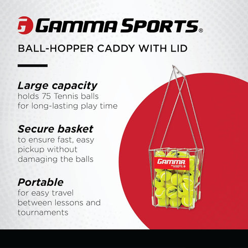 Gamma 325, 50, 75, 90, Sports BallHopper, Brute Hoppette Hi Rise & Pro Tennis Ball Hoppers & Carts, Easy Pick Up