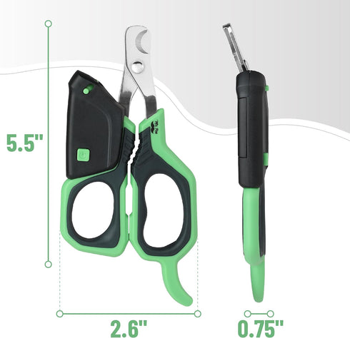 Trimmer, Trimmer Mr. Pen- Cat Nail Clipper with Adjustable LED Light, Green Cat Nail Cat Claw Clippers, Cat Clippers