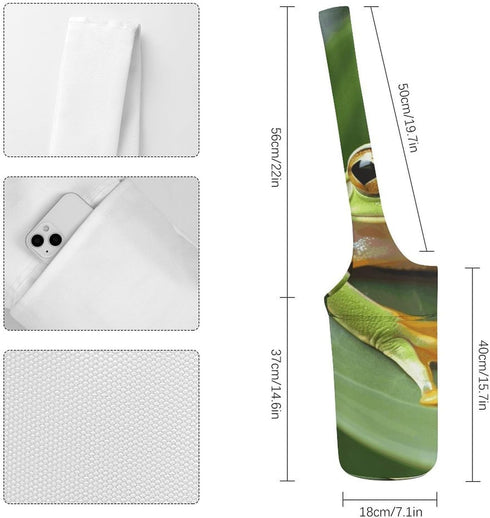 Backpack YHNNH Tree Frog Baby Yoga Mat Bag Yoga Multi Pocket Exercise Yoga Mat Carrier Multi-Functional Storage Bag