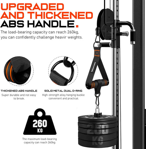 RENRANRING Gym Exercise Handles, Replacement Attachments for Cable Machine Pulleys and Strength Trainers