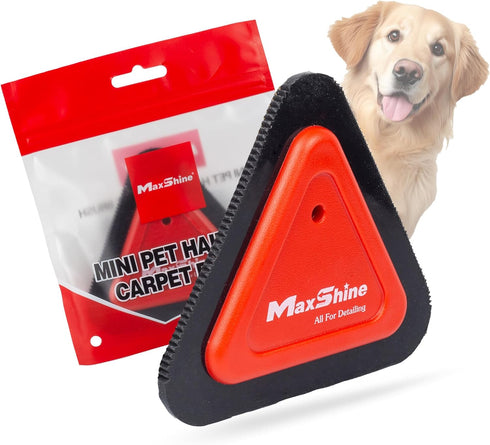 Maxshine Mini Pet Hair Remover Tool - 3 Sided Teeth Brush for Dogs, Cats & More, Easy to Clean Auto Detailing