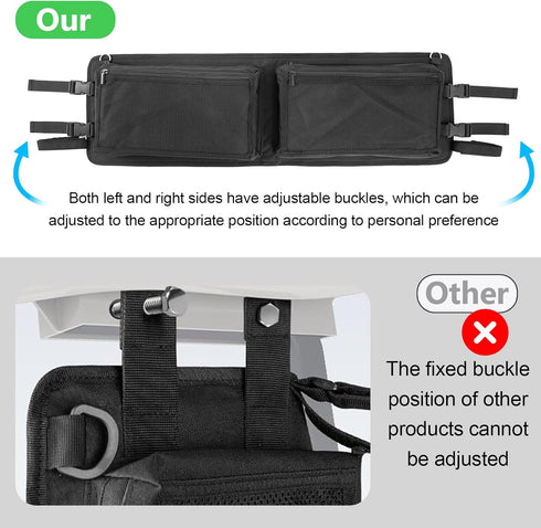 Golf Cart Overhead Storage Bag, Heavy Duty Ceiling Organizer Bag, Compatible with Club Car Precedent, Tempo, Onward