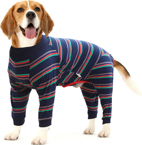 Dog Recovery Suit Abdominal Wound After Surgery Wear, Prevent Licking Wounds E-Collar & Cone Alternatives, Long Sleeve