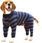 Dog Recovery Suit Abdominal Wound After Surgery Wear, Prevent Licking Wounds E-Collar & Cone Alternatives, Long Sleeve