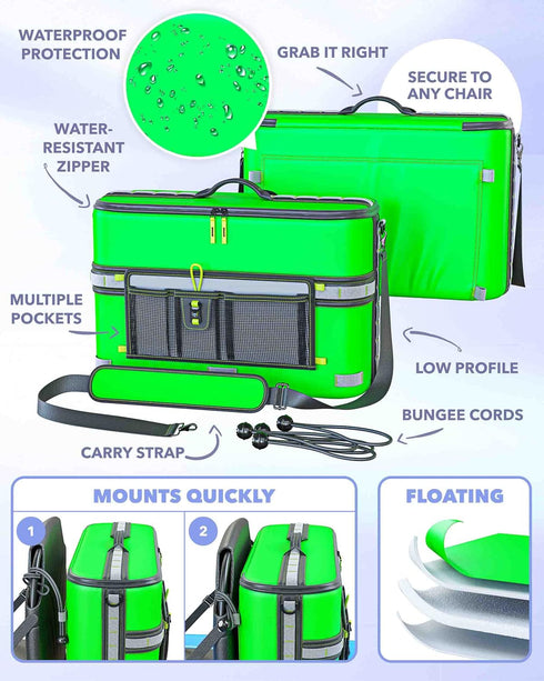Skywin Kayak Cooler Behind Seat - Waterproof Cooler for Kayaks, Compatible with Lawn-Chair Style Seats