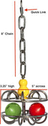 Impossiball Stainless Steel Bird Toy - Large Bird Toys for Macaw Enrichment and Parrot Foraging | Durable Treat