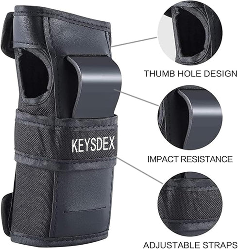KEYSDEX 6 1 Set,Breathable Elbow Adult/Kids in Protective Gear Comfortable PP Shell EVA Cushion Knee Wrist Pads