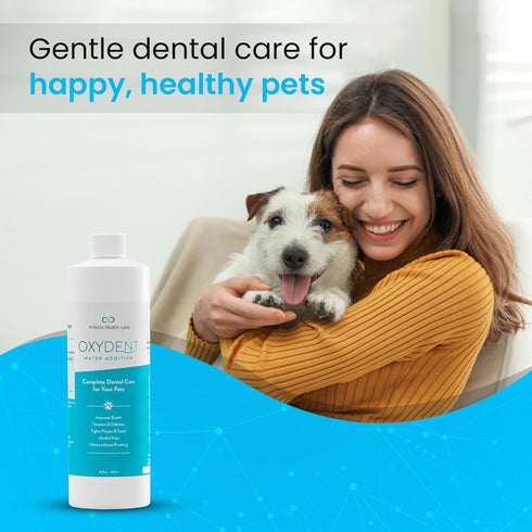 Premium Pet Dental Care Solution - Pet Water Additive & Mouthwash for Teeth Cleaning - Best Way to Eliminate Bad Dog & Cat Bad Breath - Dog Dental Rinse - Fights Tartar & Plaque