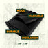 64" 84" 4-lb. 80% BI64845BK SE Black x Warm Blanket with Wool