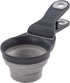 Dexas Pets Collapsible KlipScoop Dry Dog Food Scoop and Bag Clip, Light Gray, 1/2 Cup Capacity (PW650432429)