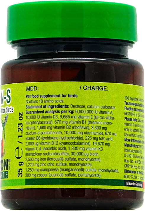 Nekton-S Multi-Vitamin for Birds, 35 gm, 1.23 oz
