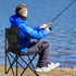 YSSOA XL Portable Black Folding Camping Chair with Armrest