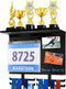 Moxweyeni Race Medal and Bib Display with Trophy Shelf, Wall Mounted Photo