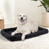 Patas Lague Bolster Dog Bed for Medium Dogs 30''x20'', Soft Foam Dog Sofa Pet Bed, Machine Washable Dog Cat Crate Bed Mat for Medium Pet Breeds Black