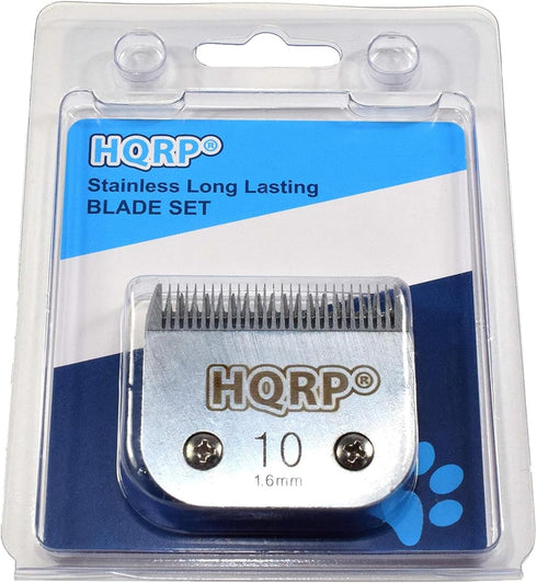 HQRP #10 Blade Dog Grooming Replacement for A5 Detachable Clipper Blades, Compatible with Andis/Oster/Wahl