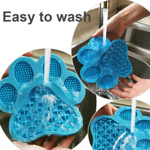 Dog Lick Pad - Washing Distraction Device, Slow Eating Mat for Pet Licking Peanut Butter, Grooming Training