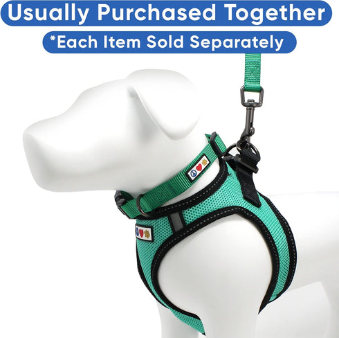 Pawtitas Dog Vest Harness, Breathable Air Mesh, All Weather Vest for Large Dogs with Quick-Release Buckle - Teal