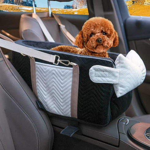 Dog Car Seat for Small Dogs, Portable Center Console Dog Car Seat,