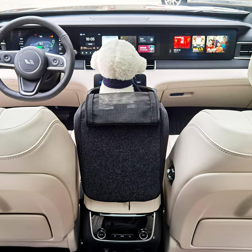 Dog Car Seat Center Console - Portable Booster Seat for Small Pets, Fully Detachable and Washable