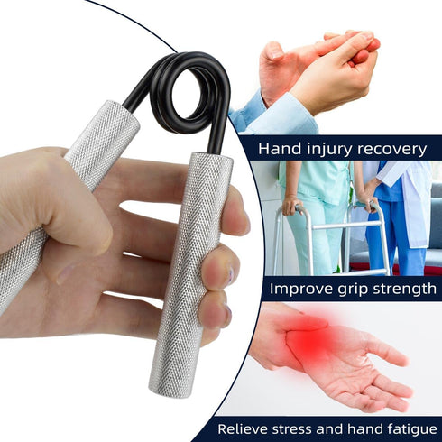 No Slip Heavy-Duty Metal Grip Strength Trainer for Muscle Building, Hand Rehabilitation, Home Gym Exerciser
