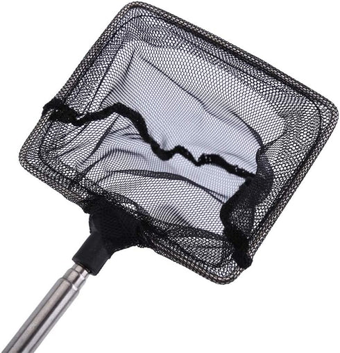 Fishing Landing Net, Mini Adjustable Telescopic Fish Skimming Net for Aquarium Fishbowl