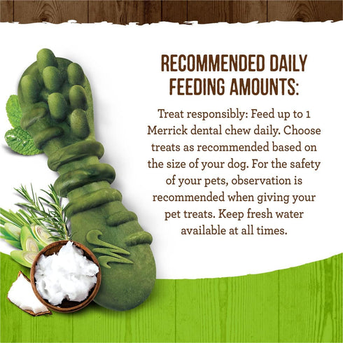 Fresh Kisses Natural Dental Chews Infused With Coconut For Tiny Dogs 5-15 Lbs - (Pack of 6) 20 ct. Bags by Merrick