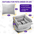 25 lbs BurgeonNest Dog Car Seat for Small Dogs up to - Washable Pet Booster Seat with Safety Leash & Storage Pockets