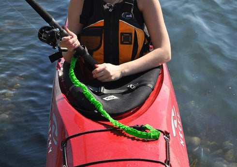 Seattle Sports Multi Leash, Secure Stretch Lanyard Leash for Paddles and Fishing Poles