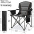 400 Lbs,Folding Oversized Padded Camping Chairs for Adults,Heavy Duty Support Portable Lawn Chair w/Cup Holder,Cooler