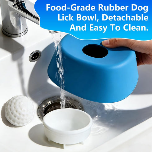 Generic Slow Feeder Dog Bowls for Liquid Treat,Dog Licking Bowl with Rolling Balls,Calming Lick Bowl, Dog Lick Ball Bow