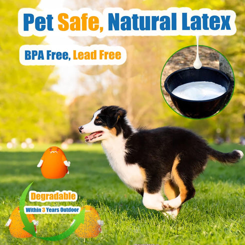 Squeaky Dog Toys for Small Dogs and Medium Breeds, 6pcs Squeaky Dog Balls (2.0 * 2.0 * 2.7inch)