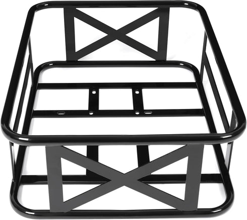 KUAFU Electric Bike Rear Basket - Compatible with Mukkpet GM/GL Series & Suburban, Large Capacity Steel