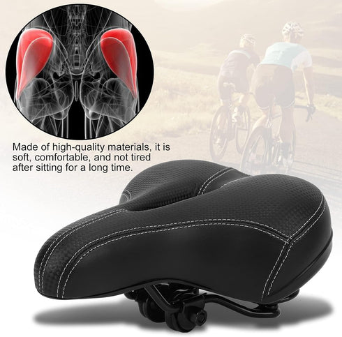 Holigie 3D Bicycle Seat Cover,Memory Foam Gel Hybrid Cushion Airflow Ventilation Orthopedic Design Hollow Core