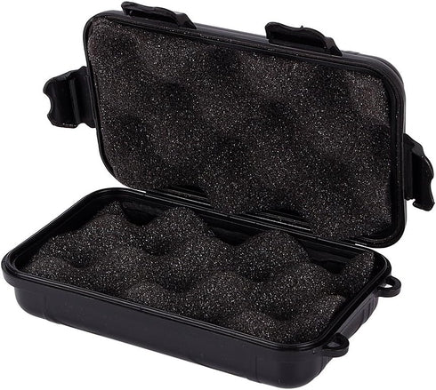 Plastic Container Box, Waterproof Airtight Survival Case for Outdoor Camping Fishing (Black S) Size: 4.88'' x 2.93'' x
