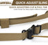 Quick Adjust 2 Point Rifle Sling with HK Hook, Soft Shoulder Pad, Traditional Sling for Rifle, Shotgun, Camera,